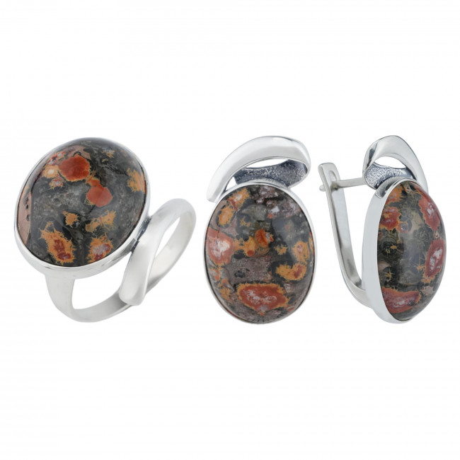 Серебряное кольцо Циркон к10278, серо-розовый, яшма Кольцо к10278 (6.05 г), серебро, серо-розовый, яшма купить в интернет-магазине Циркон С