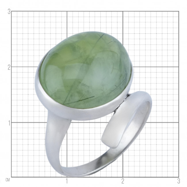 Серебряное кольцо Циркон к10278, зеленый, пренит Кольцо к10278 (7.56 г), серебро, зеленый, пренит купить в интернет-магазине Циркон С