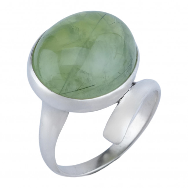 Серебряное кольцо Циркон к10278, зеленый, пренит Кольцо к10278 (7.56 г), серебро, зеленый, пренит купить в интернет-магазине Циркон С
