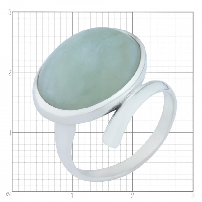 Серебряное кольцо Циркон к10278, светло-зеленый, нефрит Кольцо к10278 (6.57 г), серебро, светло-зеленый, нефрит купить в интернет-магазине Циркон С