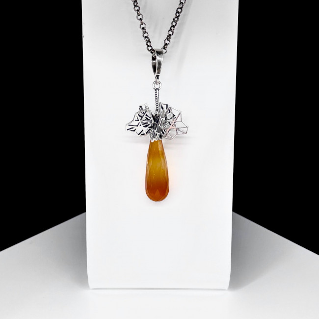 Серьги с10284 (13.80 г), серебро, коричневый, сердолик купить в интернет-магазине Циркон С