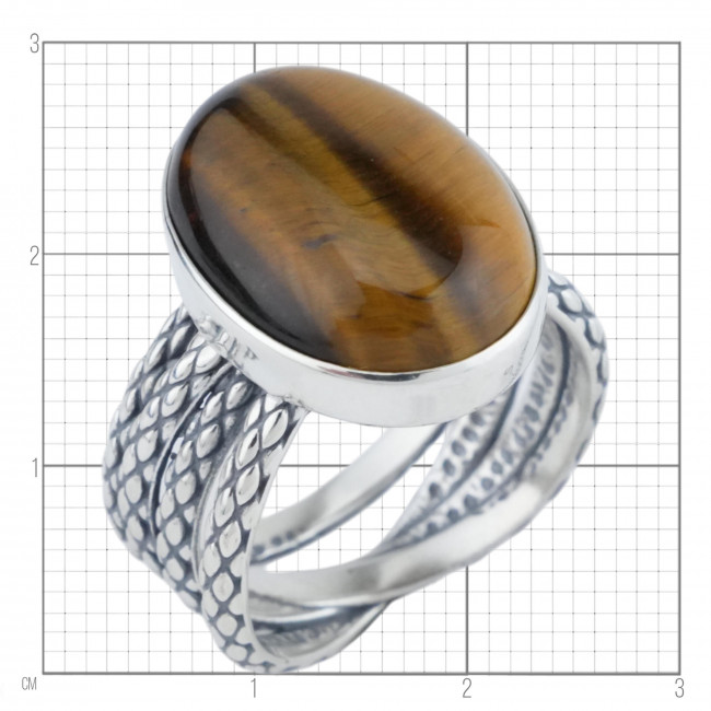 Серебряное кольцо Циркон к10291, золотисто-коричневый, тигровый глаз Кольцо к10291 (11.48 г), серебро, золотисто-коричневый, тигровый глаз купить в интернет-магазине Циркон С