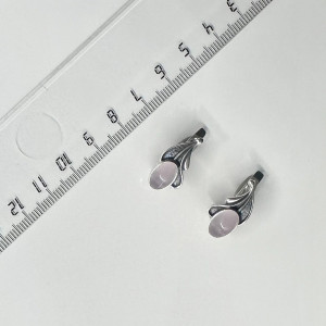 Серьги с103 (5.50 г), серебро,  Розовый Кварц розовый (Имит) купить в интернет-магазине Циркон С