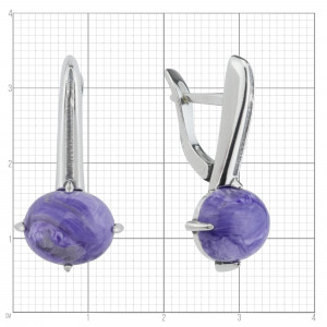 Серьги из серебра с10305