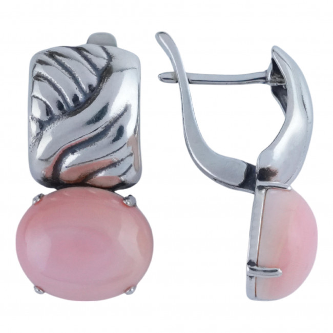Серьги с10320 (5.99 г), серебро, розовый, кожа ангела купить в интернет-магазине Циркон С