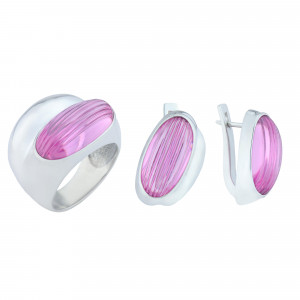 Серебряное кольцо с фианитами к10338