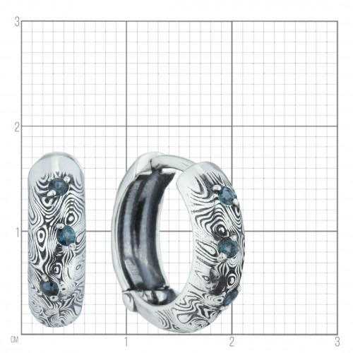 Серьги с10351 (3.52 г), серебро,  Синий Топаз Лондон купить в интернет-магазине Циркон С