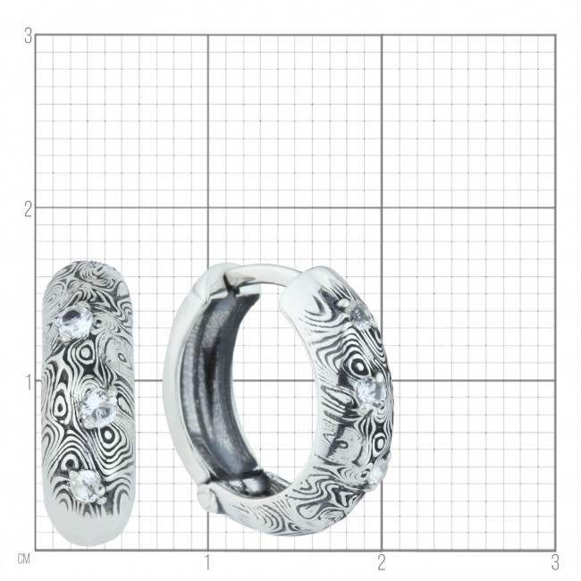 Серьги с10351 (3.50 г), серебро, белый, топаз купить в интернет-магазине Циркон С