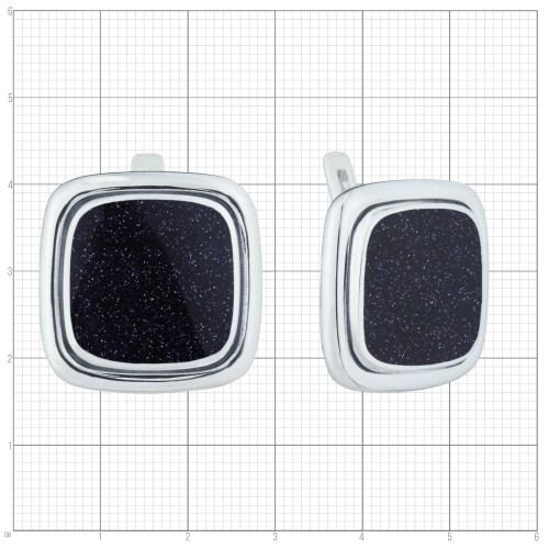 Серьги с10358 (10.50 г), серебро,  Темно-синий Авантюрин (Имит) купить в интернет-магазине Циркон С