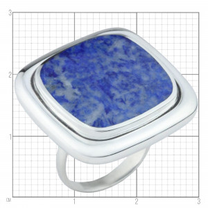 Серебряное кольцо с лазуритом к10358