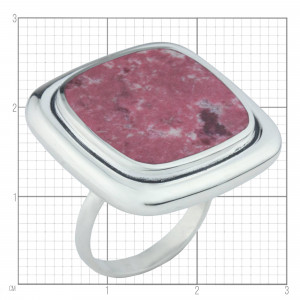 Кольцо к10358 (11.06 г), серебро,  Розово-бордовый Тулит купить в интернет-магазине Циркон С
