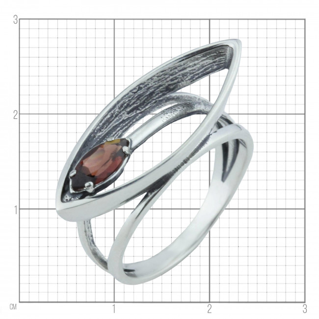 Кольцо к10360 (4.60 г), серебро, красный, гранат купить в интернет-магазине Циркон С