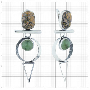 Серьги из серебра с10372