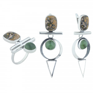 Серьги из серебра с10372