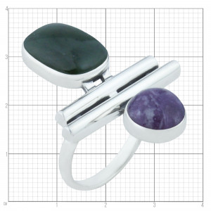 Серебряное кольцо к10372