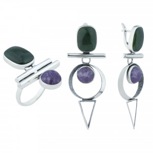 Серебряное кольцо к10372