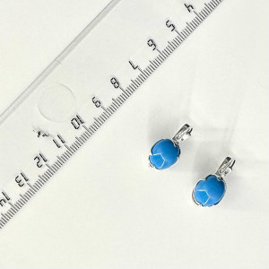 Серьги с1062 (4.80 г), серебро,  Голубой Бирюза (Имит) купить в интернет-магазине Циркон С