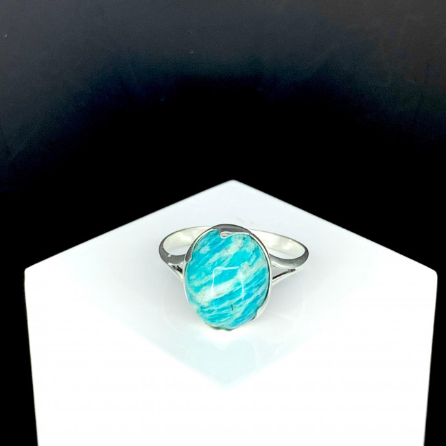Серебряное кольцо Циркон к1062, голубой, амазонит перу Кольцо к1062 (2.30 г), серебро, голубой, амазонит перу купить в интернет-магазине Циркон С