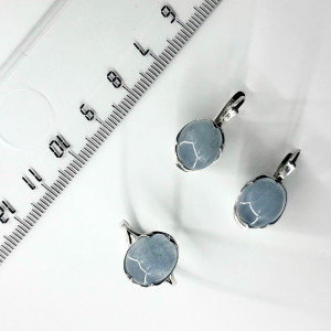 Серебряное кольцо с аквамарином к1062