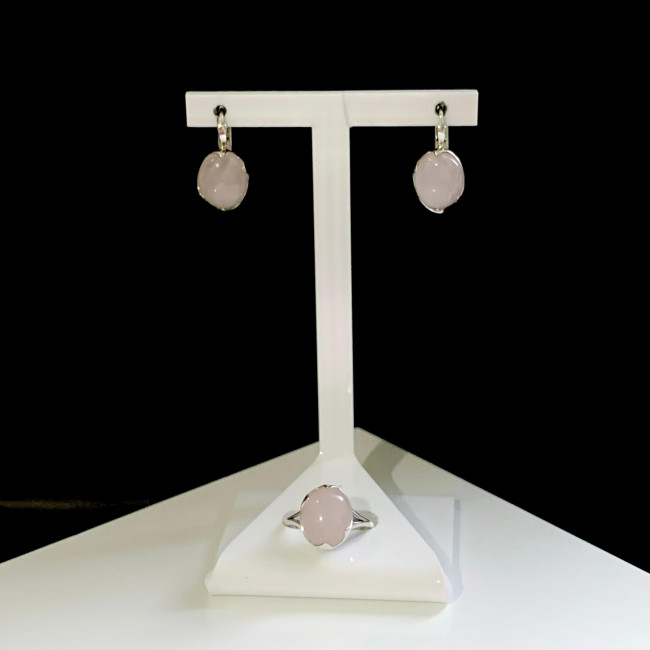 Серебряное кольцо Циркон к1062, розовый, кварц розовый Кольцо к1062 (2.52 г), серебро, розовый, кварц розовый купить в интернет-магазине Циркон С