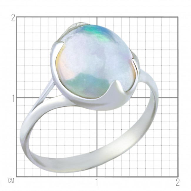Серебряное кольцо Циркон к1062, белый, опал Кольцо к1062 (1.98 г), серебро, белый, опал купить в интернет-магазине Циркон С