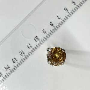 Кольцо к1129 (9.33 г), серебро,  Оранжевый Фианит купить в интернет-магазине Циркон С