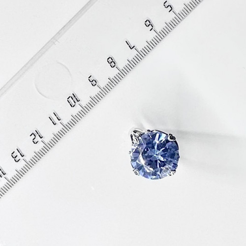 Кольцо к1129 (9.39 г), серебро,  Голубой Фианит купить в интернет-магазине Циркон С