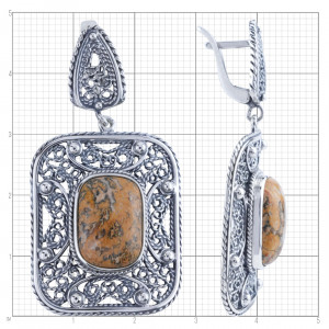 Серьги из серебра с1222