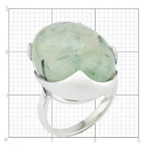 Кольцо к131 (7.52 г), серебро,  Зеленый Пренит купить в интернет-магазине Циркон С