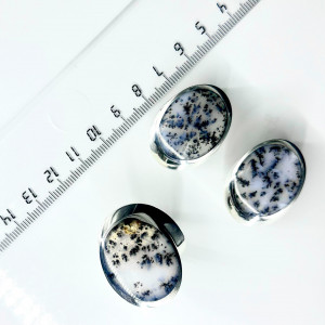 Серьги с1316 (13.99 г), серебро,  Бело-серый Агат Моховой Экстра купить в интернет-магазине Циркон С