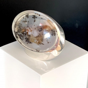 Серебряное кольцо с агатом к1316