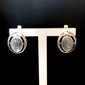 Серьги из серебра с камнями с1330