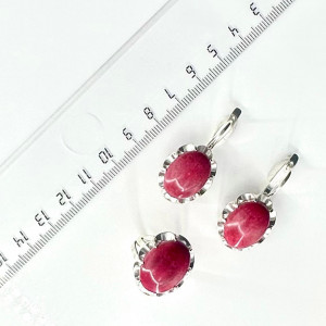 Серьги из серебра с кораллом с1344