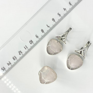 Серьги с1411 (14.73 г), серебро,  Розовый Кварц розовый купить в интернет-магазине Циркон С
