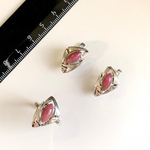 Серьги из серебра с камнями с1419