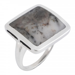 Серебряное кольцо с агатом к1429