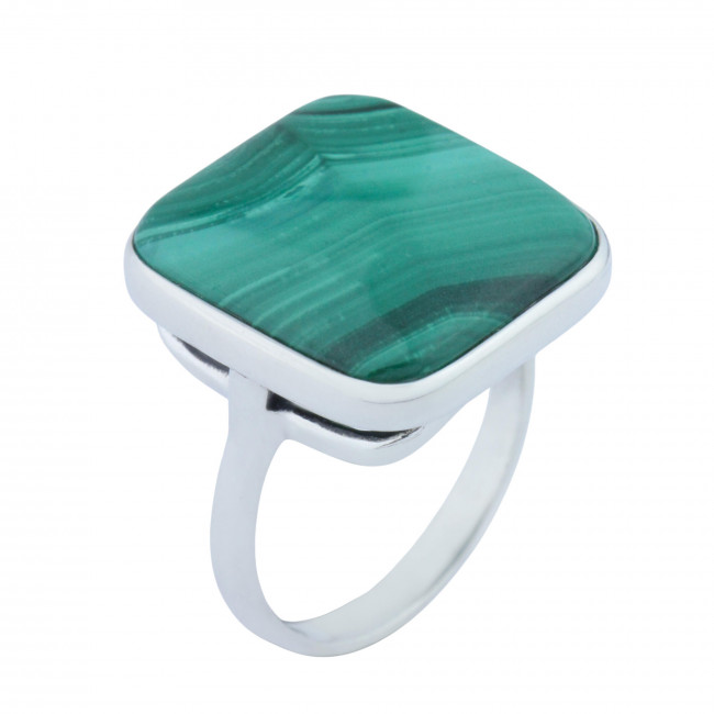 Кольцо к1450 (6.93 г), серебро, зеленый, малахит купить в интернет-магазине Циркон С