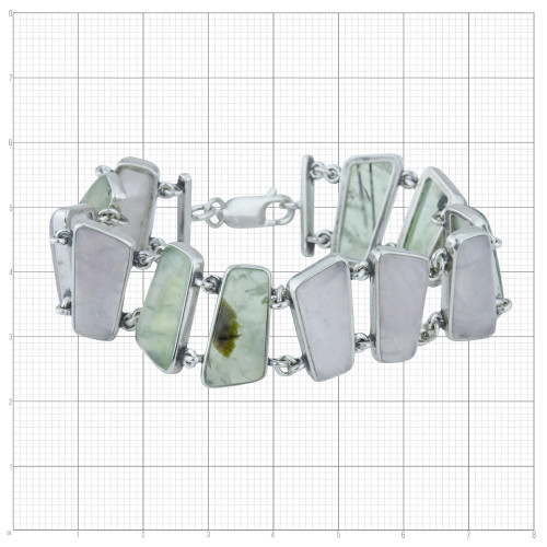Браслет бр1451 (31.50 г), серебро,  Розовый, Зеленый Кварц розовый, Пренит купить в интернет-магазине Циркон С