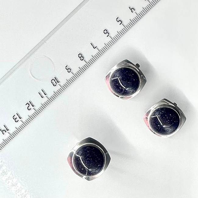 Серьги с1560 (10.95 г), серебро, темно-синий, авантюрин (имит) купить в интернет-магазине Циркон С