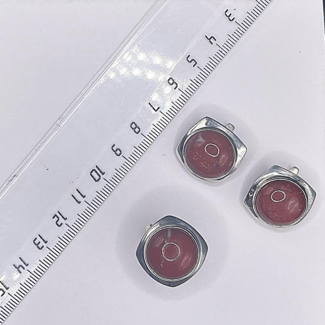 Серьги с1560 (10.98 г), серебро, коричневый, яшма купить в интернет-магазине Циркон С