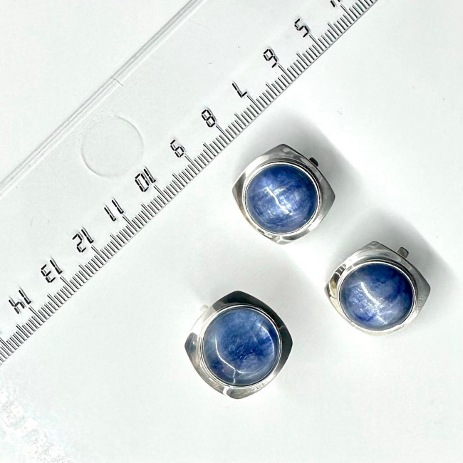 Серьги с1560 (12.12 г), серебро, синий, кианит купить в интернет-магазине Циркон С