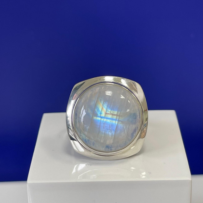 Кольцо к1560 (6.83 г), серебро, молочно-голубой, адуляр купить в интернет-магазине Циркон С