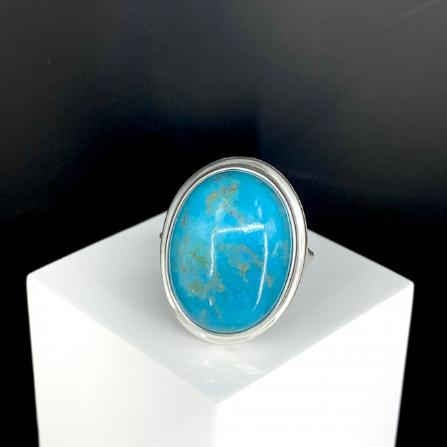 Серебряное кольцо Циркон к1582, голубой, бирюза пресс. Кольцо к1582 (7.44 г), серебро, голубой, бирюза пресс. купить в интернет-магазине Циркон С
