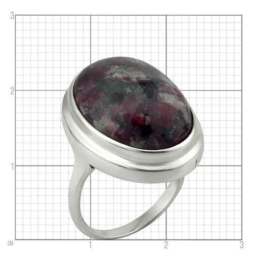 Кольцо к1582 (7.79 г), серебро,  Бордовый Эвдиалит купить в интернет-магазине Циркон С