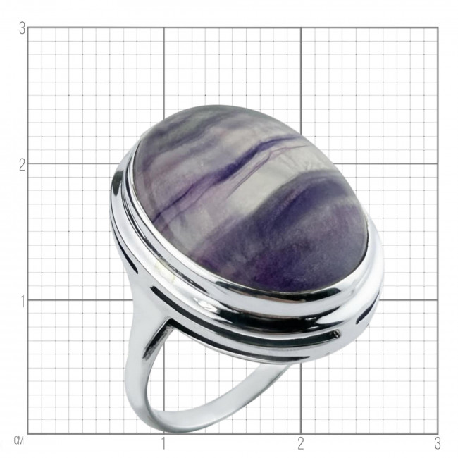 Серебряное кольцо Циркон к1582, фиолетовый, флюорит Кольцо к1582 (7.70 г), серебро, фиолетовый, флюорит купить в интернет-магазине Циркон С