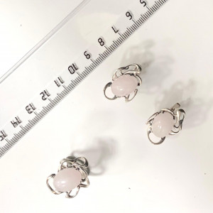 Серьги с1584 (6.95 г), серебро, розовый, кварц розовый купить в интернет-магазине Циркон С