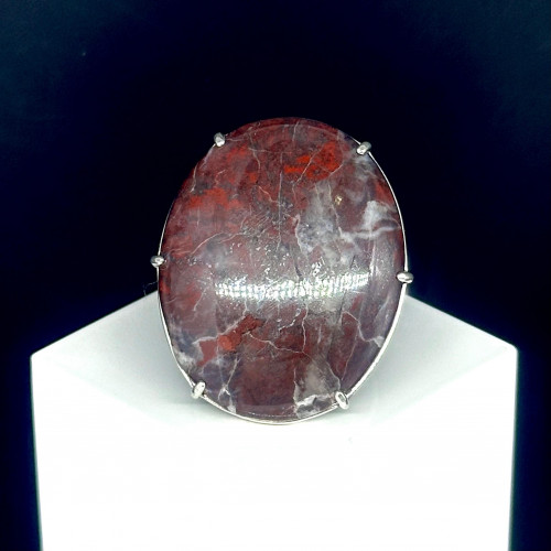 Кольцо к1597 (9.85 г), серебро,  Коричневый Яшма купить в интернет-магазине Циркон С