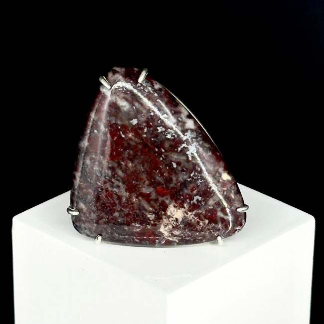 Кольцо к1641 (10.31 г), серебро, бордовый, яшма купить в интернет-магазине Циркон С