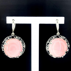 Серьги из серебра с кораллом с1654