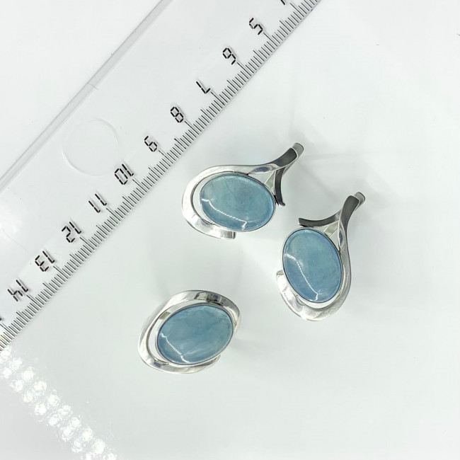 Серьги с1661 (11.97 г), серебро, синий, аквамарин купить в интернет-магазине Циркон С